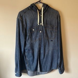 American Eagle Hooded Denim Jacket